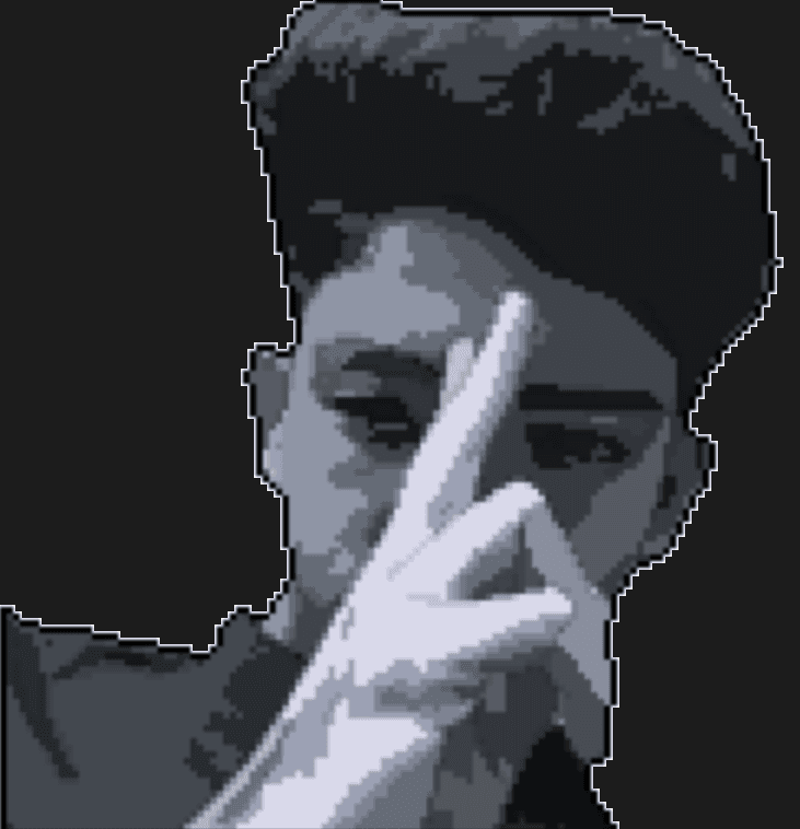 Pixelated portrait